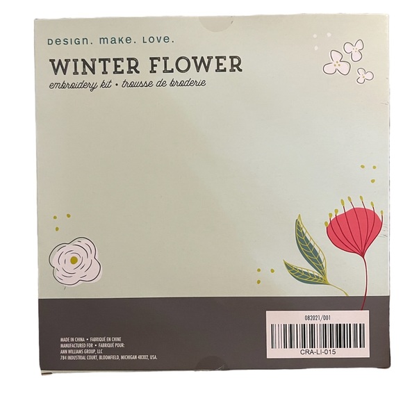 Craft Crush Winter Flower Embroidery Kit - Picture 2 of 5